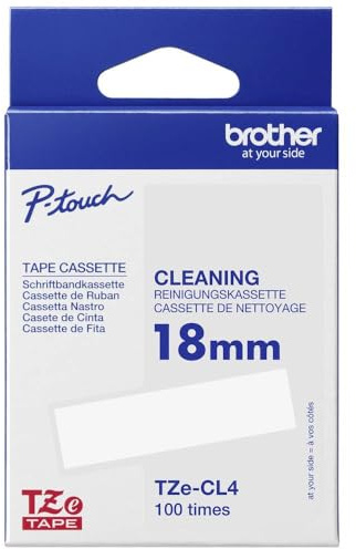 Brother TZe-CL4 - Roll (1.8 cm x 8 m) 1 cassette(s) cleaning tape - for Brother PT-D600, P-Touch PT-3600, D400, D450, D800, E550, P900, P950, P-Touch EDGE PT-P750