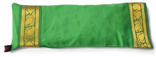 Yoga United Augenkissen aus 100 % Baumwolle, Lavendel und Leinsamen, für Yoga, Entspannung, Meditation, Reisen und als Geschenk oder müde Augen und Kopfschmerzen, grasgrün