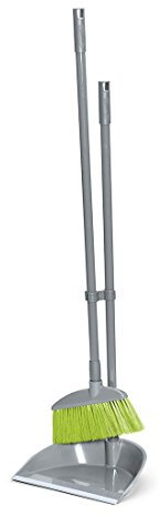 2tlg. Kehrgarnitur mit langem Stiel - Besen und Schaufel - Kehrset Nölle