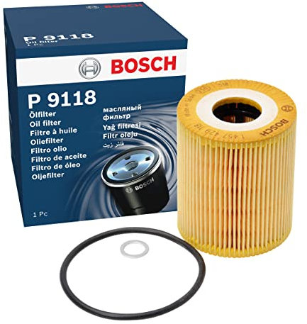 Bosch P9118 Filtro de Aceite para Coche - Separa Hollín y Partículas Metálicas del Aceite del Motor, con una Fiable Lubricación del Motor