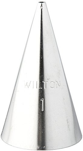 Wilton Beccucci in Acciaio Inox #1 Rotondo Cardato, Beccucci Sac a Poche, Piping Tip Riutilizzabile per Decorare Torte, Cupcake, Biscotti, Pasticcini