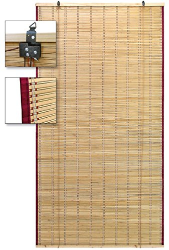 Utilia Tenda per Finestra Bambù Beige Resistente all'Acqua CM.200 X 300