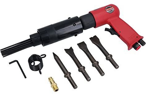 Air Hammer Chisel 150mm & Air Needle Descaler Removes Rust Body Panel Work