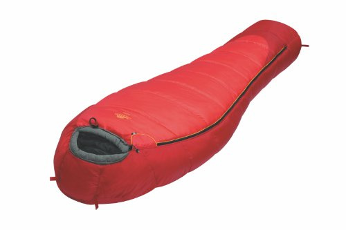 Alexika Nord Mumienschlafsack mit umlaufendem Wärmekragen für Trekking und Wandern bis -5 C, 220 X 80 X 55 cm - Warmer, komfortabler Winterschlafsack für Erwachsene