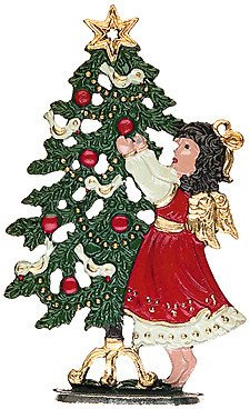Zinnfigur Engel mit Tanne (zum Stellen)