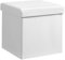 SONGMICS 38 cm Pouf Cubo Poggiapiedi Sgabello Pieghevole Carico Max. 300 kg Bianco LSF103