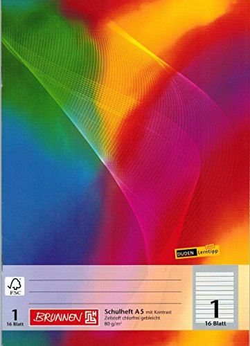Schulheft/SchreibheftBRUNNEN 16 Blatt - Din A5 / Lineatur 1 (1. Schuljahr)