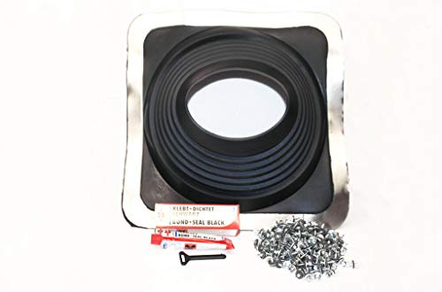 Rohrmanschette 171-304mm, Nr. 8 eckig, Rohrdurchführung aus EPDM mit Dichtungsmasse und Edelstahlschrauben