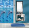 Kleine Wolke Duschvorhang Dolphin, 180x200 cm, Multicolor