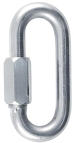 CURT 82932 Threaded Quick Link Trailer Safety Chain Hook Carabiner Clip, 1/2-Inch Diameter, 16,500 lbs Break Strength
