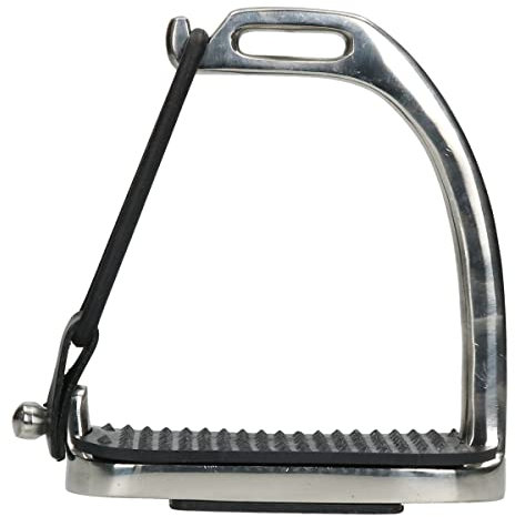 Harry´s Horse Edelstahl Steigbügel mit Gummi Sicherheitssteigbügel, Größe:12cm