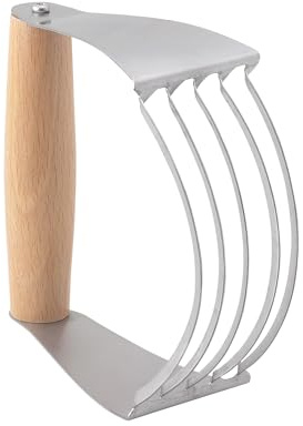 Mrs. Anderson’s Baking Professional 5-Blade Pastry Cutter and Dough Blender, Stainless Steel Blades with Wood Handle