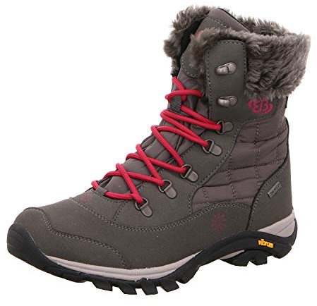 Brütting Himalaya Damen Schneestiefel, Anthrazit/ Pink, 40 EU