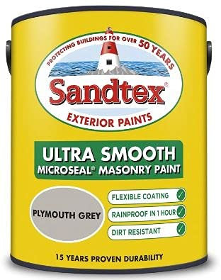 Sandtex Smooth Masonry 5L Plymouth Grey