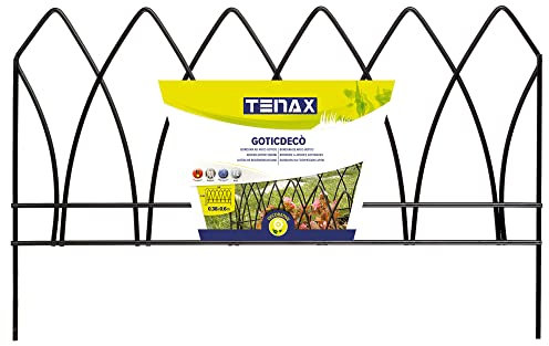 tenax Goticdeco Nero, Pannello ad Arco Gotico in Ferro, 38 x 60 cm per Bordure di aiuole, Giardini e vialetti
