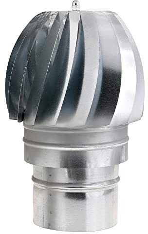 WOLFPACK LINEA PROFESIONAL Wolfpack Sombrero Extractor Galvanizado para Estufa, Chimenea, Extracción de Humos, Para tubo Ø 120 mm.