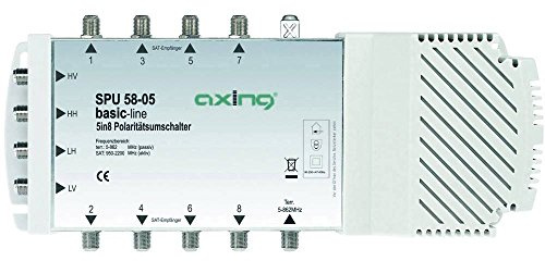 Axing SPU 58-05 Multiswitch 5 a 8 con Amplificatore per SAT