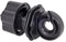 VOSS 10x Ring- und Schraubisolator mit Überdrehschutz, Ringisolator für Litze, Draht, Seil und Band, mit Überdrehschutz, robust, schwarz