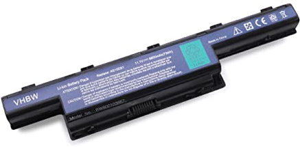 vhbw Akku kompatibel mit Packard Bell EasyNote TM87, TM89, TM94, TM98, TS11-HR Notebook Laptop - Ersatz für AS10D31, 31CR19/652, BT.00603.11 - (Li-Ion, 6600mAh, 11.1V)