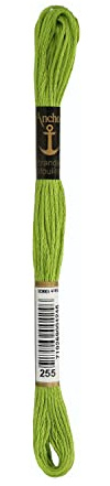 Anchor Sticktwist 4635000-00255 gräsgrön stickgarn, 100% bomull
