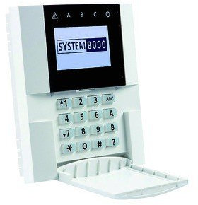 Indexa Funk-Bedienteil 8001 F/RGB farbigem LCD-Display Bedien- und Anzeigegerät für Gefahrenmeldesystem 4015162368673