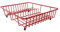 Delfinware 2034 RD Dish Drainer, Metal, Red, 37 x 33 x 10 cm