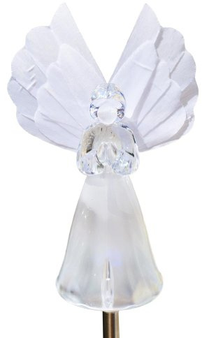 Solaration 1033 Frosty Snow White Angel Garden Light, Fiber Optic Wing