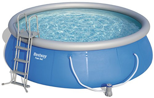 Bestway Fast Set Pool mit Filterpumpe und Zubehör, 457 x 122 cm, blau
