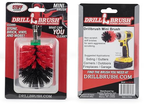 Outdoor Small Scrub Brush - Patio Cleaning Scrub Brush - Concrete Pools Cleaning Brush - Garden Statue Cleaning Tools - Monuments and Headstone Restoration Kit - Granite Cleaning Brush for Home Use