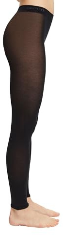 ESPRIT Cotton W Le algodón lisos 1 pieza, Leggings Mujer, Negro Black 3000, 38-40