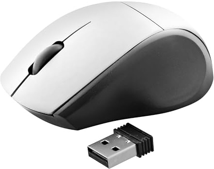 T'nB - Souris sans Fil Mini Miny, Ultra Compacte, Connexion USB par Dongle, Plug & Play sans Installation, Veille Automatique, Alimentation À Pile AAA Incluse, Confort D'utilisation - Blanc