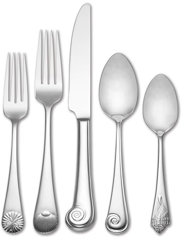 Reed & Barton Seashell 5Pc Flatware Place Setting, 5 Piece, Silver