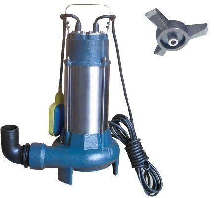 KATSU 1100W Heavy Duty Electric Submersible Sewage Dirty Waste Water Pump 250L/Min with Sthredding Cutter Blade and Float Switch for Garden Irrigation Flooded Cellars Tub Pond Swimming Pool 151614