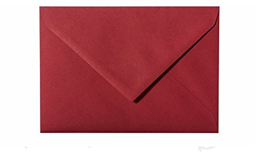 Paper24 50 Stück Briefumschläge mit Dreieckslasche 120g C6 (114x162 mm) Farbe: 24 bordeaux