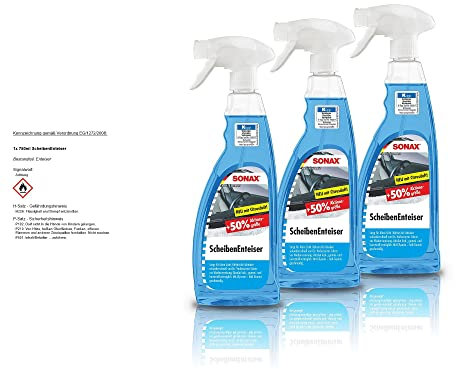 3 x 750ml Sonax Scheibenenteiser Scheiben Reiniger Frostschutz