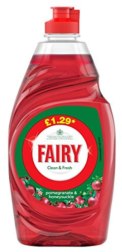 Fairy Clean & Fresh Spülmittel Granatapfel & Geißblatt, 433 ml, 10 Stück
