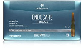 Endocare Tensage Ampollas - Antiarrugas, Antiflacidez, Regeneradoras, Efecto Tensor Inmediato, con Ácido Hialurónico, para Todo Tipo de Pieles, 10 Unidades
