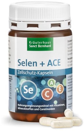 Sanct Bernhard Selen-plus-ACE-Kapseln Zellschutz-Kapseln, Vitamin C, E, Magnesium, Carotinoide, 120 Kapseln