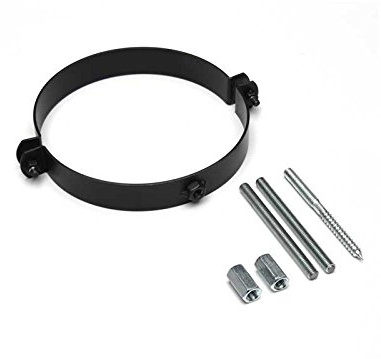 Ofenrohr Rohrhalter 200 mm Schwarz Rohrschelle Wandhalter