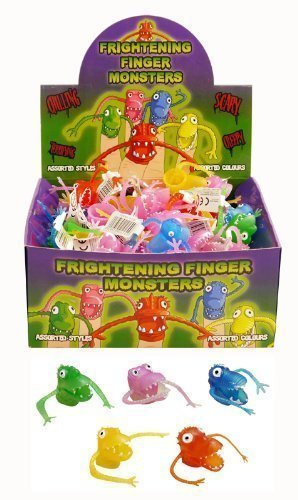 Assorted Colour Neon Finger Frights 4cm - PACK OF 24 - REFERENCE PBF157