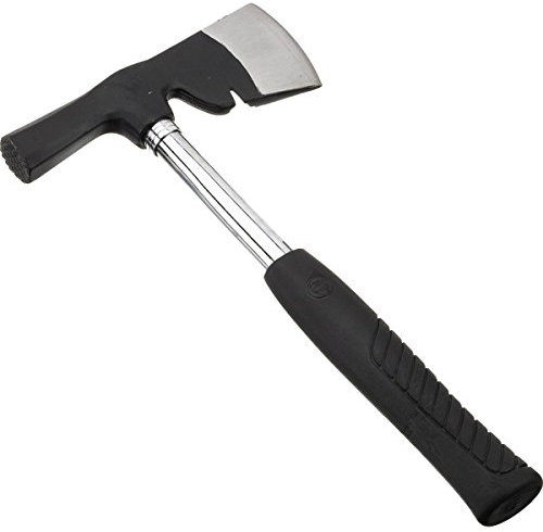 RUTHE 3007046119 - Martillo-hacha con mango de acero tubular con empuñadura de PVC (850 g)