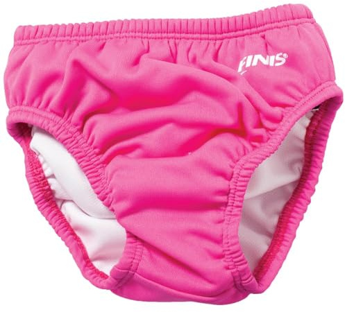 FINIS Reusable Swim Diaper for Babies - Snap Closure - UPF 50 & Up Sun Protection - Leak-Resistant Fit - Pink - 3T