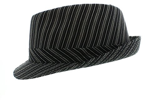 votrechapeau - Chapeau Trilby - Petit Bord - Tivoli - Noir rayé - Tour de tête 53
