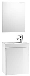 Roca,Mini,Pack con espejo (mueble base, lavabo y espejo),Blanco brillo,450mm x 250mm x 575mm,A855865806