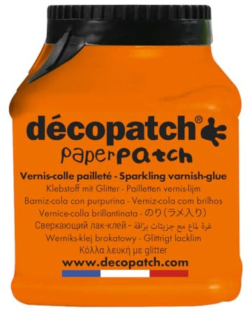 Décopatch PP150PAILO - Un pot de Vernis colle Pailleté PaperPatch 180g
