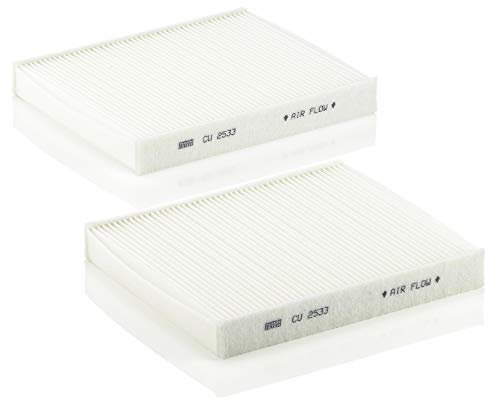 MANN-FILTER CU 2533-2 Innenraumfilter/Kabinenluftfilter (2er Set) - für Pkw + Transporter