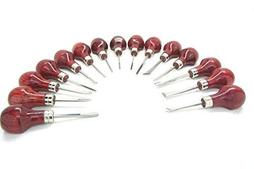 15 Basic and Mini Wood Carving Tools Palm Handles Ramelson USA (107, 107R, 107M)