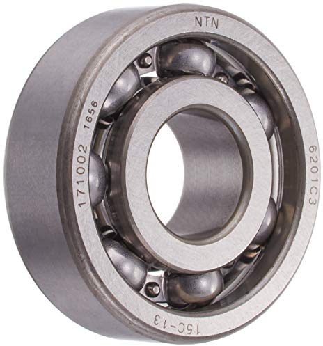 NTN Kugellager 6201 C3 einreihig Rillenkugellager Radial Kugellager, C3 Bodenfreiheit, Stahl Käfig, 12 mm Bohrung ID, 32 mm Außendurchmesser, 10 mm breite, offen