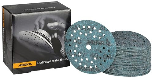 Mirka Galaxy Epoxid Schleifpapier 125mm Klett Korn 40 zum Schleifen von Epoxidharz, Holz, Epoxy, Rivertable / 50 Stk Schleifscheiben