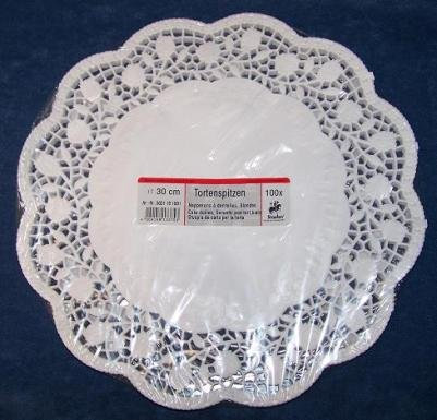 Demmler Tortenspitzen - Rund - Tortendekoration - Tortenunterlage - Ø 30 cm - 100 Stück - Made in Germany